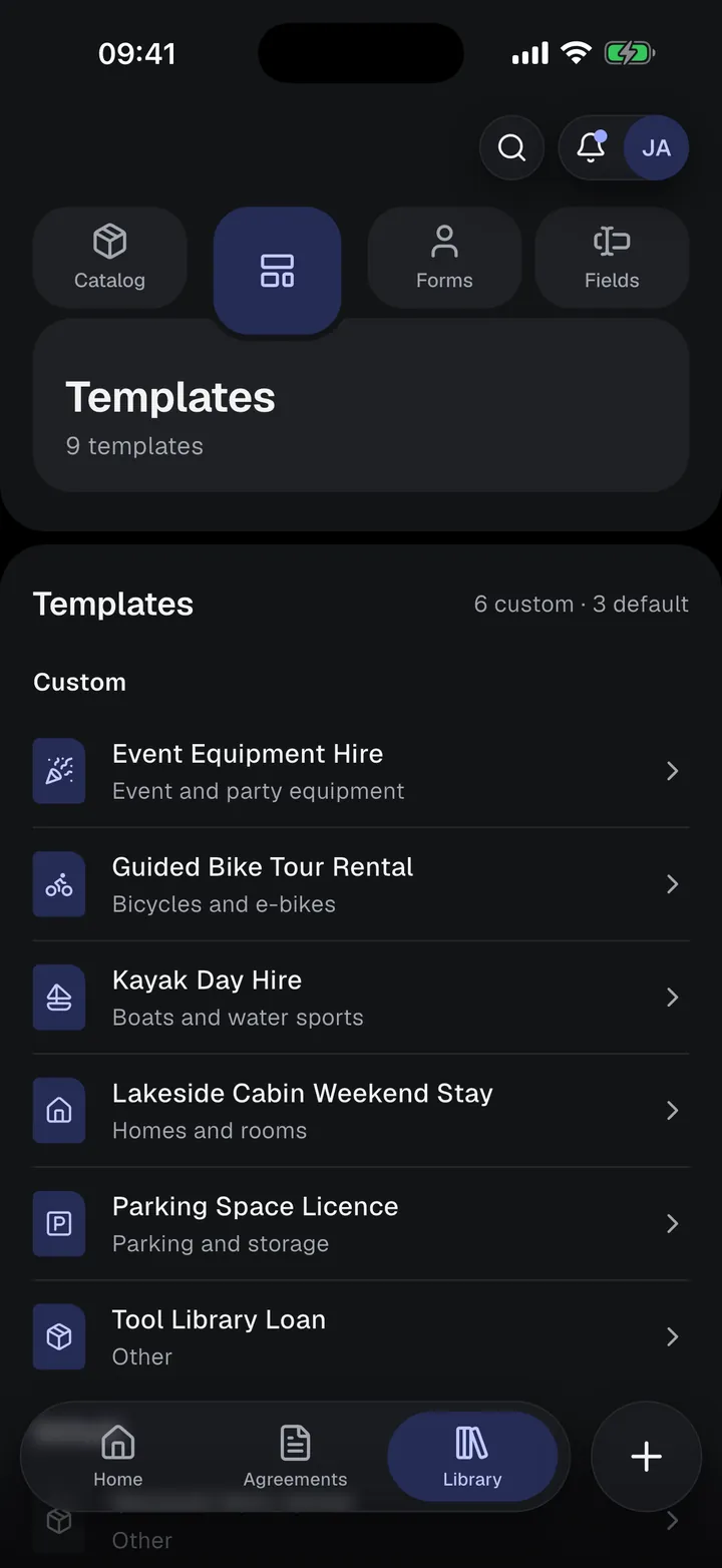Templates: custom and default